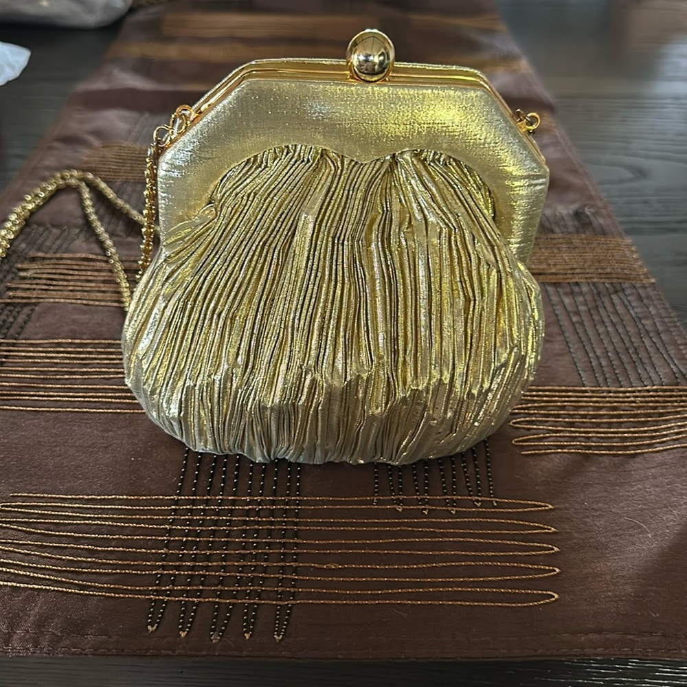 Gold Metallic evening purse
